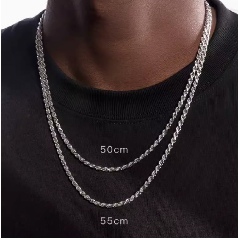 S925 Twists Chain Necklace For Men And Women