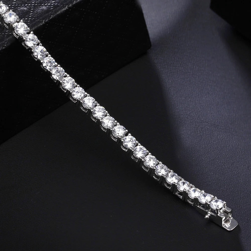 S925 Silver Bracelet Unisex Tennis Chain
