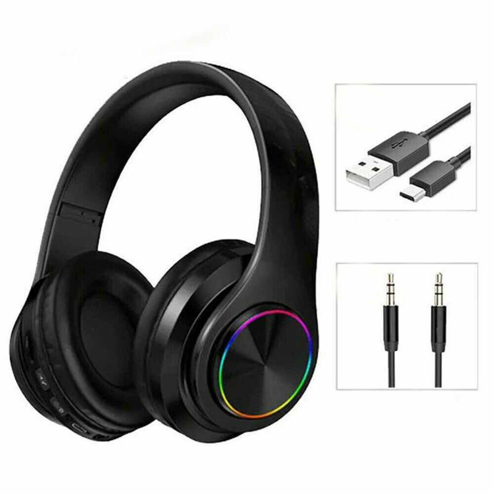 Foldable On Ear Headphones Bluetooth 5.0 Wireless Stereo Bass Headphones Wireless