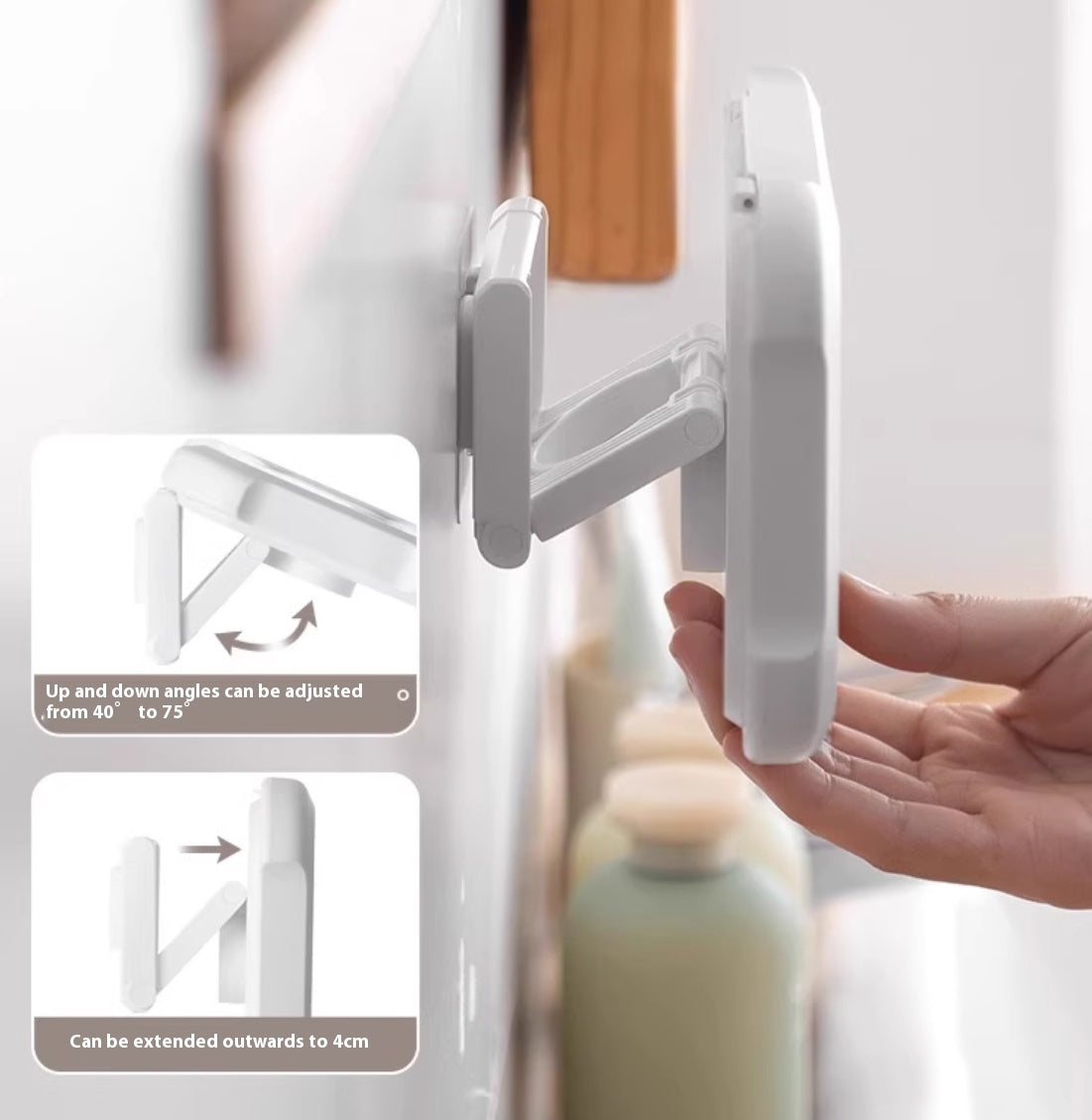 Bathroom Mobile Phone Stand Retractable Waterproof Rotation Mobile Phone Box