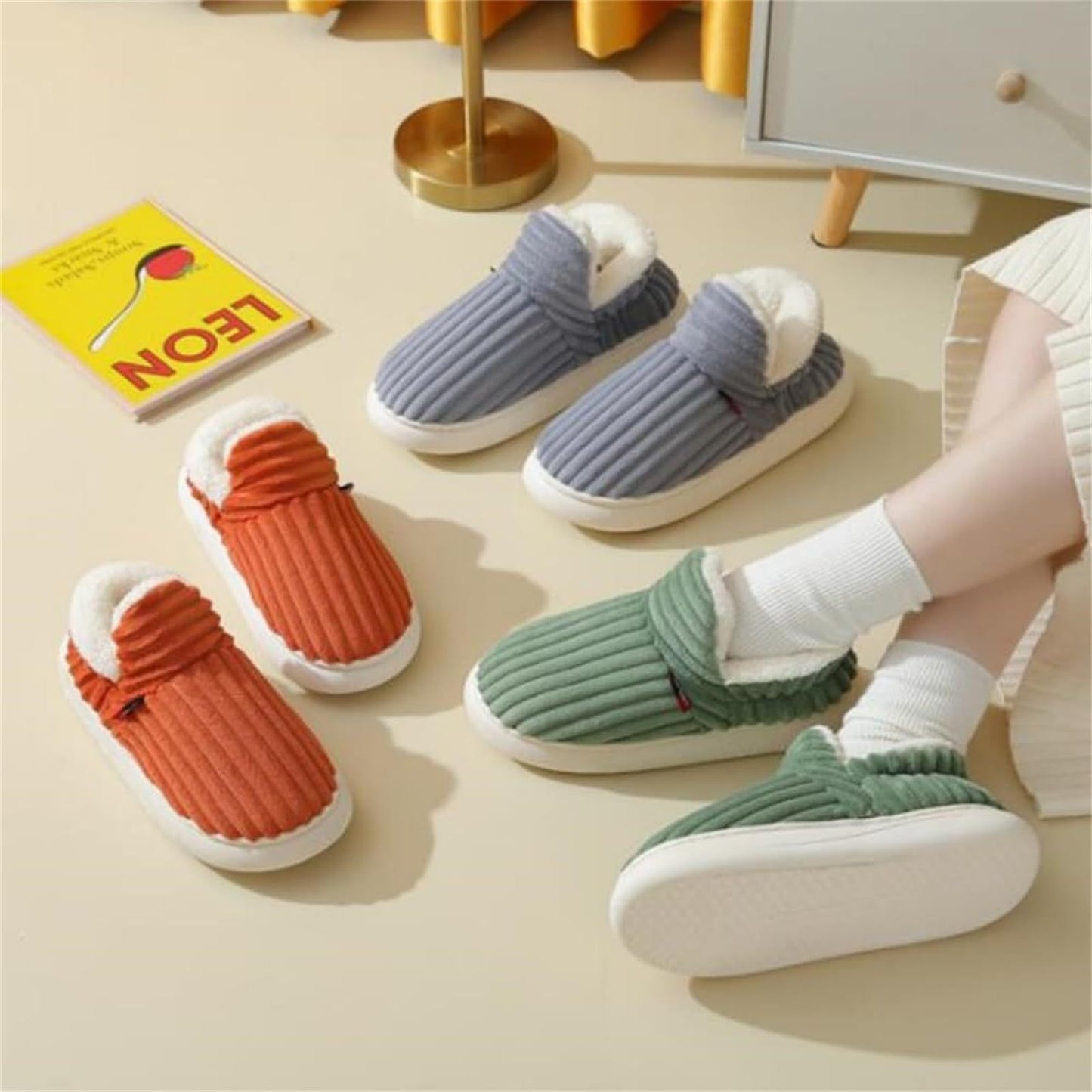 Unisex Winter Cotton Slippers