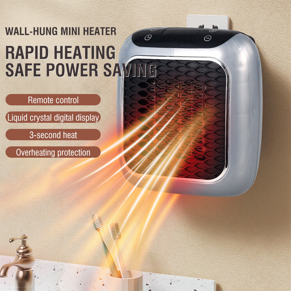 Plug-in Fan Heater, 800W Smart Portable Heater